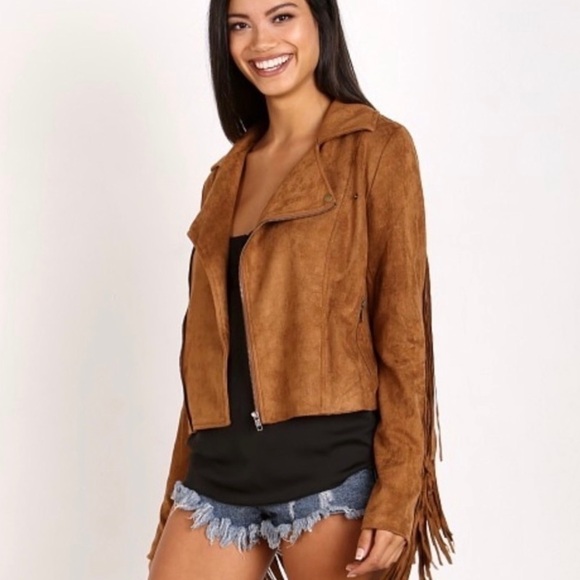 Show me your mumu, Ojai Fringe jacket, Penny faux suede. Size extra small - Picture 3 of 10